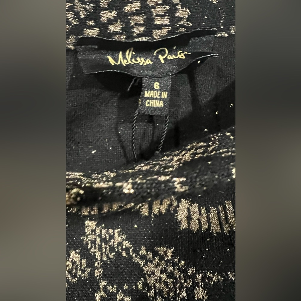 Melissa Page black and gold shimmery pencil skirt - Picture 6 of 6